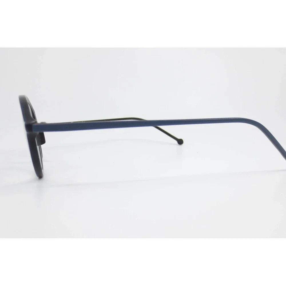 LA Eyeworks Sage 341M Matte Navy Blue Round Eyeglass Frames Los Angeles Designer
